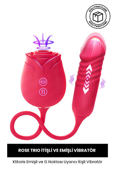 Rabixy Rose Trio İtişli ve Emişli Vibratör