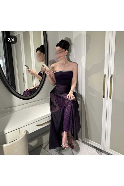 haninline A soft dress made of lace and taffeta