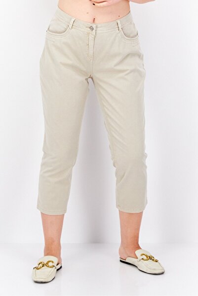ZERO Women Regular Fit Solid Chino Pant, Beige