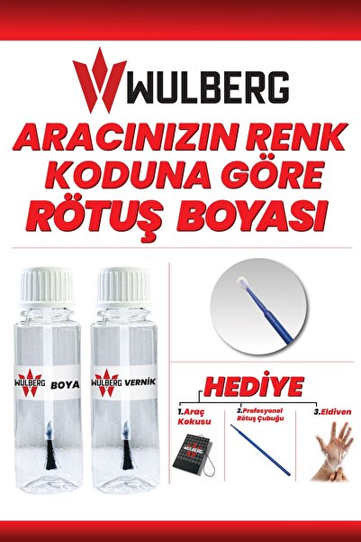 Wulberg Oto Boya Koduna Göre Rötuş Boyası - 20 ml + Vernik