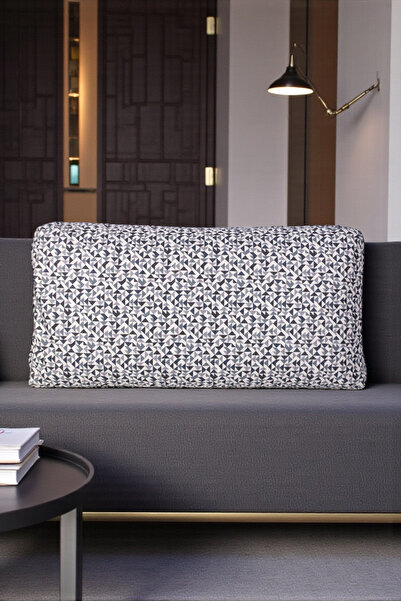 AYPETEKS Prizma Desenli Kadife Kutu Model Kırlent Kılıfı