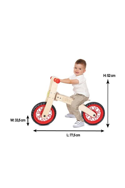 Muhcu Home Children's Wooden Bicycle Without Pedals - Balance Bike