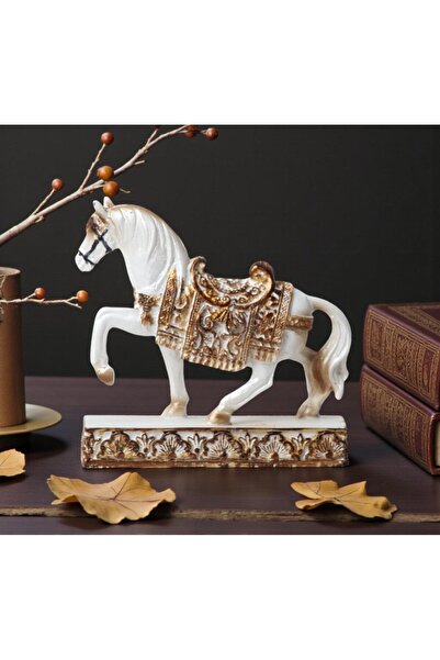 ELSELİFE Lüks Nakış İşlemeli At Heykeli Dekoratif Masaüstü Biblo Ev Ofis Şık ...