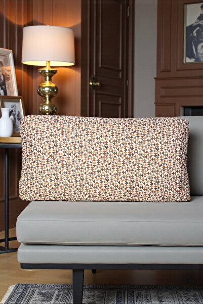 AYPETEKS Prizma Desenli Kadife Kutu Model Kırlent Kılıfı