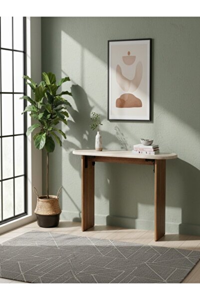 BEC13 Modern oval wooden console table