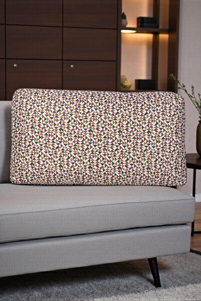 AYPETEKS Prizma Desenli Kadife Kutu Model Kırlent Kılıfı