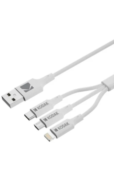 Kodak Cablu de date si incarcare 3in1 USB la USB-C/MicroUSB/iPhone Lightning 1M