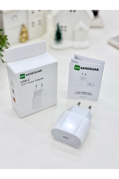 Go Aksesuar İphone 20 Watt (USB-C) Hızlı Şarj Güç Adaptörü