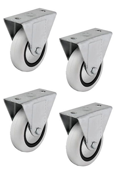 MegaVitrin 4 Pieces Hts 355 Fixed Table Furniture Wheel 74 mm |   200 kg Capa...