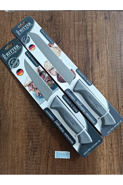 Solingen 2 li Mutfak Bıçak Seti (13 cm +19 cm Ekmek Bıçağı)