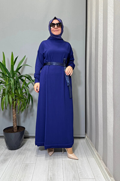 MissWhence فستان محبوك بتفاصيل ياقة وسحاب على الجيب باللون الأرجواني 38822