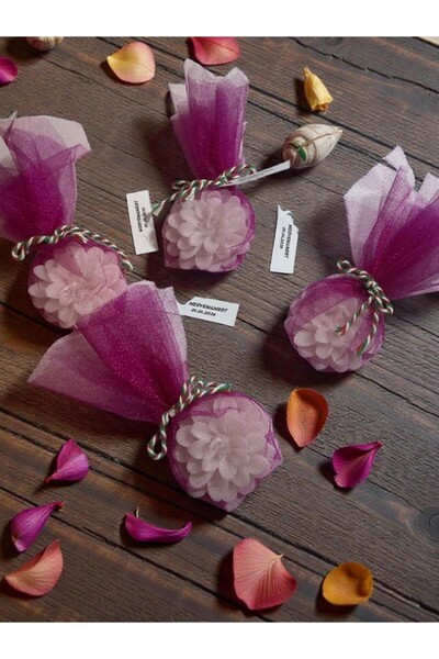 afezba Düğün Nişan Kına Hediyelik Sünnet Günü İçin Tül İçinde Patates Çiçeği(...