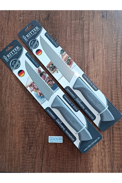 Solingen Mutfak Bıçağı Gri 2 li Set (13 ve 15 cm )