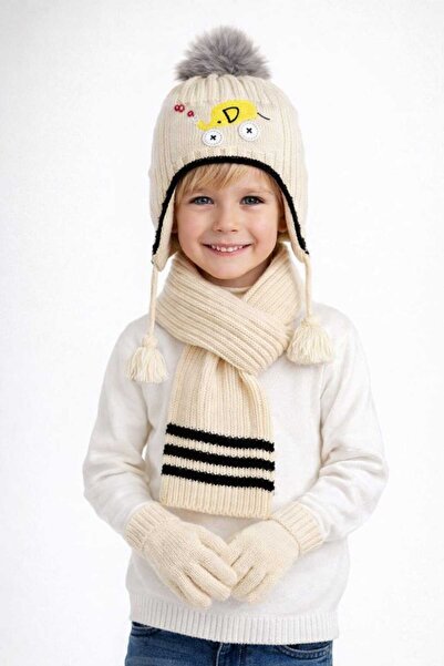 gigigiyim Elephant Car Patterned Boy's Beanie Set