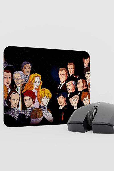 mousepad bastir Ginga Eiyuu Densetsu Anime V4 - 22X18 وسادة ماوس مطاطية للألع...