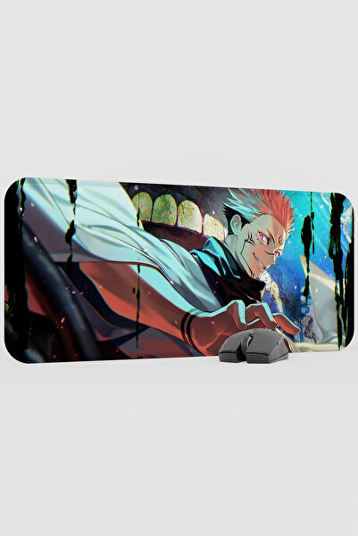 mousepad bastir لوحة ماوس مطاطية كبيرة الحجم مضادة للانزلاق بتصميم أنمي جوجوت...