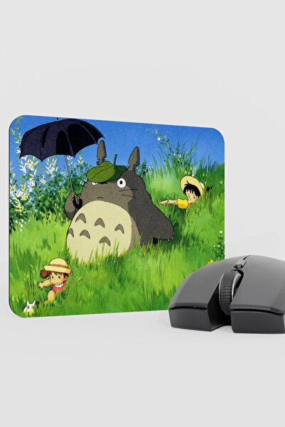 mousepad bastir Totoro Anime V5 - 22X18 وسادة ماوس مطاطية مضادة للانزلاق للألعاب