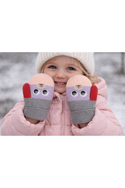 gigigiyim Eye Patterned Single Finger Girl's Gloves