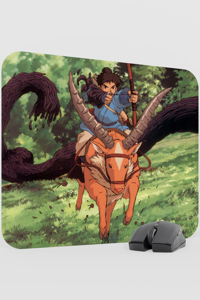 mousepad bastir Mononoke hime Anime V4 - 48X40 XL لوحة ماوس مطاطية للألعاب غي...