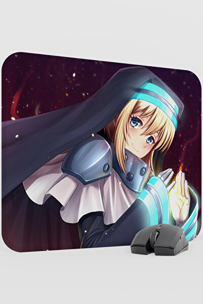 mousepad bastir Fire Force Anime V2 - 48X40 XL لوحة ماوس مطاطية للألعاب غير ق...
