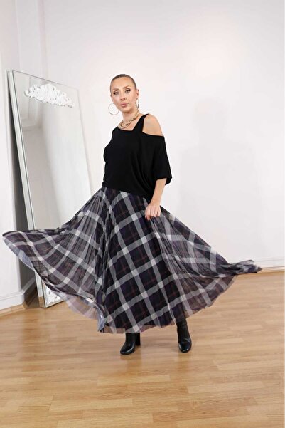 Marka Plaid Patterned Double Set