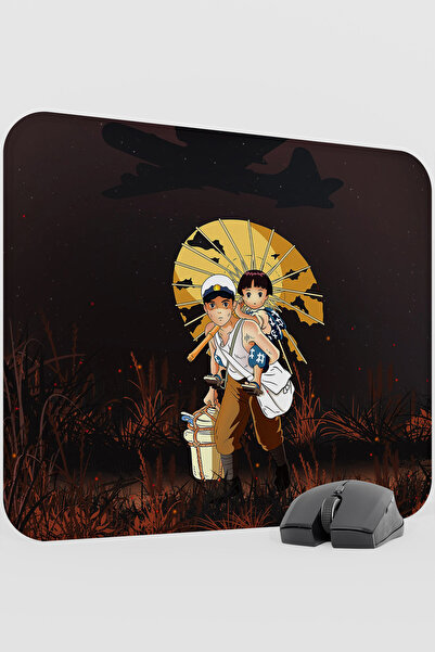 mousepad bastir Grave of the Fireflies Anime V5 - 48X40 XL Gaming Rubber Non-...