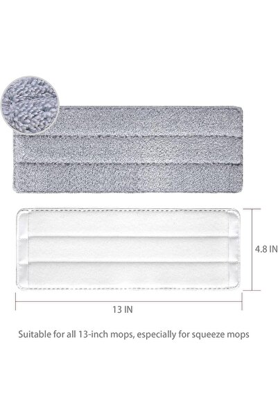 Zalcoon Flat Mop Refills 6 PCs Wet and Dry Pads for Floor Cleaning Microfiber Mop Head replacement