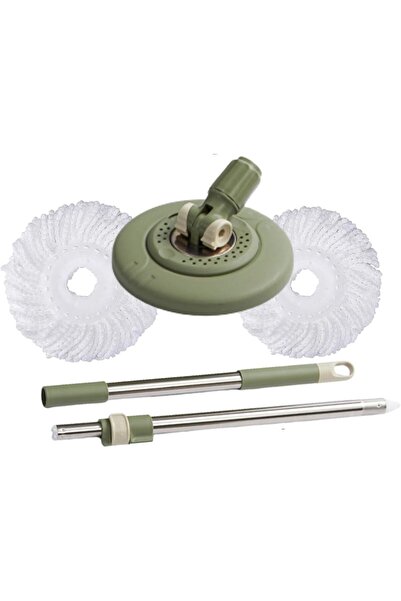 Zalcoon Spin Mop Telescopic Handle, Base, 2 Refills for Floor Cleaning, 360° Spinning Mop Bucket