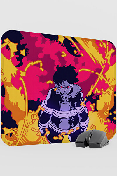 mousepad bastir Fire Force Anime V4 - 48X40 XL Gaming Rubber Non-Slip Base Mo...