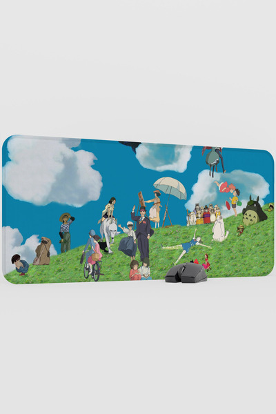 mousepad bastir Miyazaki Anime V2 - 90X40 XXL Gaming Rubber Non-Slip Base Mou...