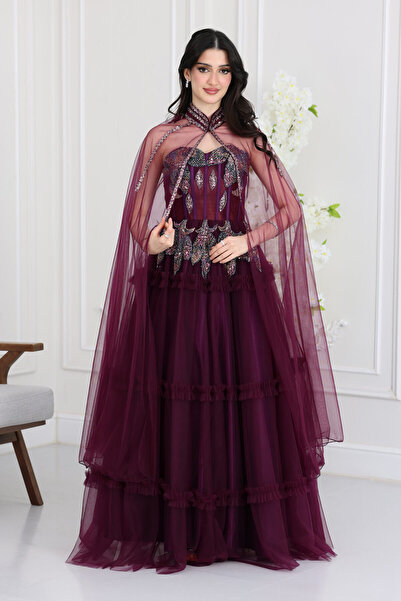 modern designer فستان سهرة ملكي كيب