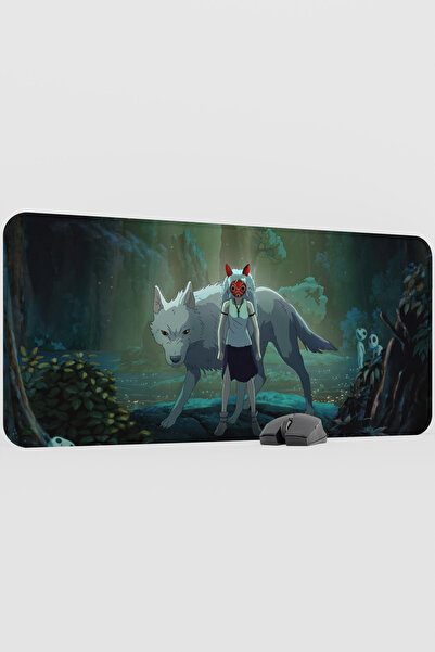 mousepad bastir Mononoke hime Anime V1 - 90x40 XXL Gaming Rubber Anti-aluneca...