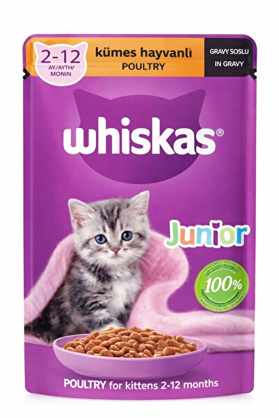 Whiskas Junior Kümes Hayvanlı Yavru Kedi Konserve Maması 85 gr 6 Adet