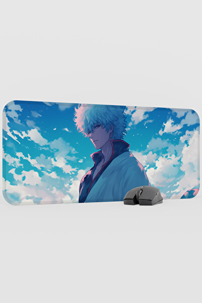 mousepad bastir Gintama Anime V5 - 70x30 XL гейминг подложка за мишка с гумен...