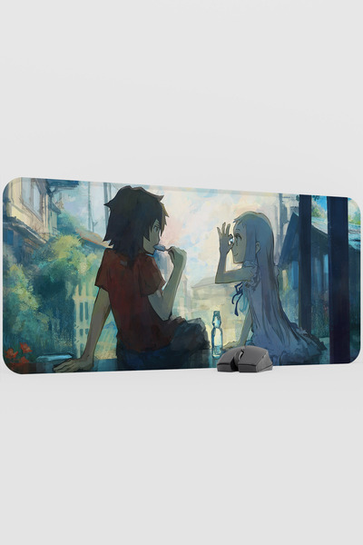 mousepad bastir Anohana Anime V5 - 90x40 XXL لوحة ماوس مطاطية للألعاب غير قاب...