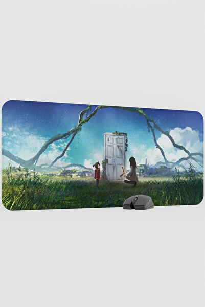 mousepad bastir Suzume Anime V5 - 90X40 XXL Gaming Rubber Non-Slip Base Mouse...