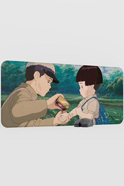 mousepad bastir Grave of the Fireflies Anime V2 - 90X40 XXL Gaming Rubber Non...