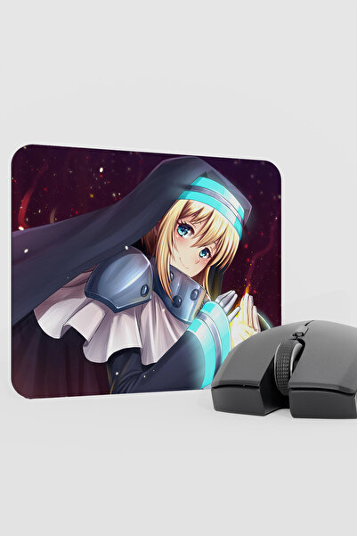 mousepad bastir Fire Force Anime V2 - 22X18 وسادة ماوس مطاطية للألعاب غير قاب...