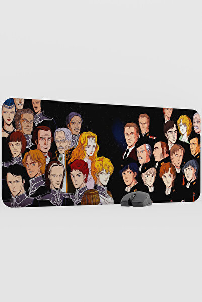 mousepad bastir Ginga Eiyuu Densetsu Anime V4 - 90x40 XXL Gaming Rubber Anti-...
