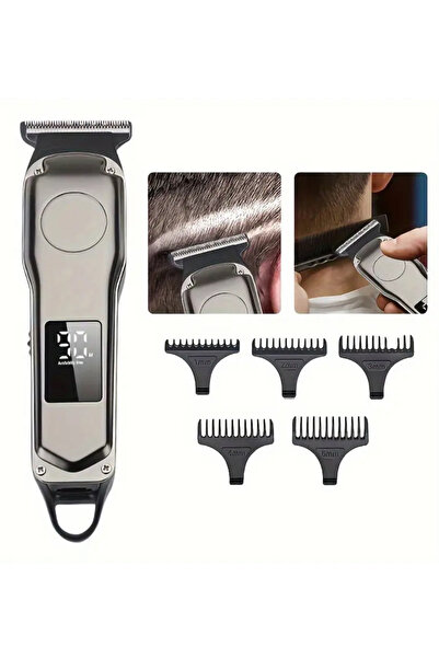 Generic ماكينة قص الشعر الاحترافية مع شاشة LCD | ماكينة قص الشعر اللاسلكية القابلة لإعادة الشحن