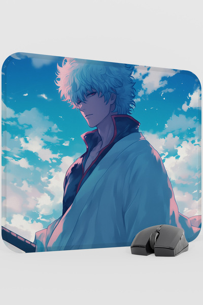 mousepad bastir Gintama Anime V5 - 48X40 XL Gaming Mouse Pad cu bază anti-alu...