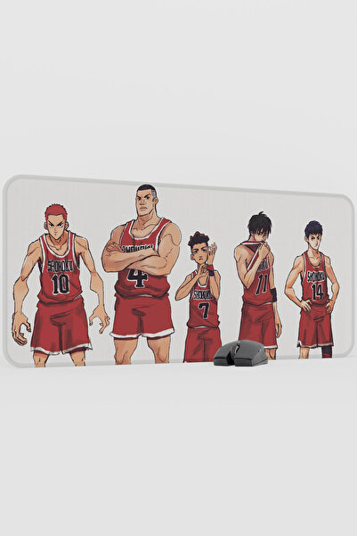 mousepad bastir سجادة ماوس كبيرة جدًا مقاس 90x40 سم من سلام دانك أنيمي V4 - ق...