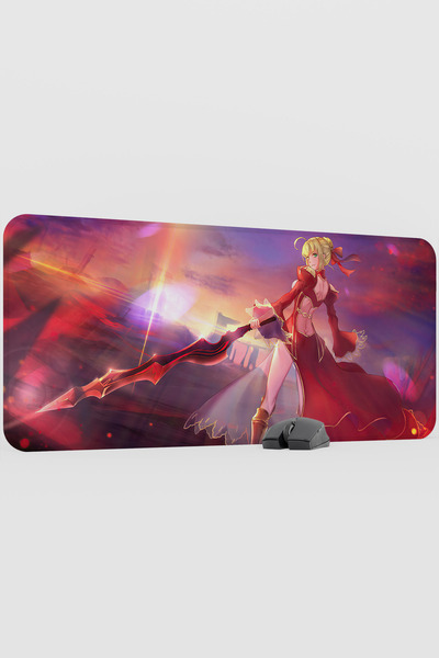 mousepad bastir Fate Anime V3 - 90X40 XXL Gaming Rubber Non-Slip Base Mouse P...