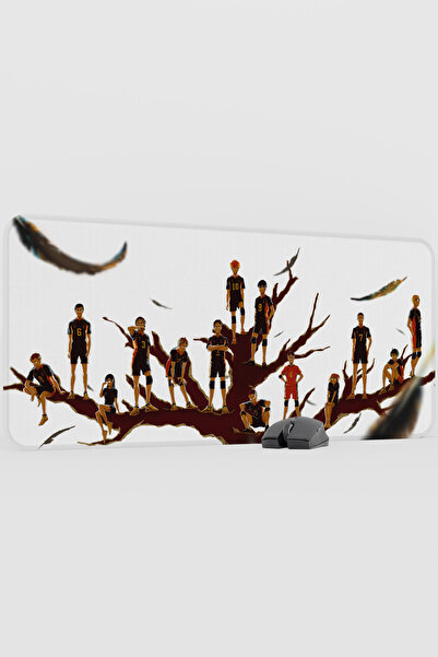 mousepad bastir لوحة ماوس كبيرة الحجم من هايكيو أنيمي V5 - مقاس 90×40 سم، مصن...