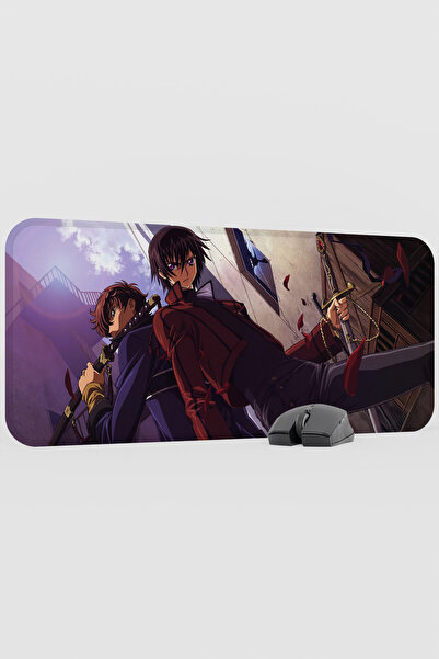 mousepad bastir لوحة ماوس كود جياس أنيمي V3 - مقاس 70×30 سم، قاعدة مطاطية كبي...