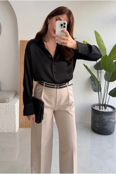 Ekrumoda Saten gömlek