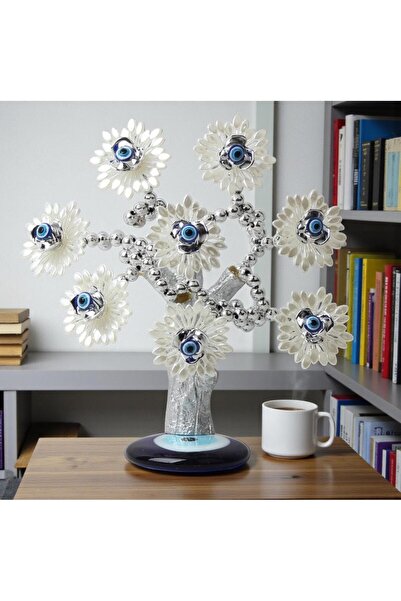 ELSELİFE Feng Shui Nazar Boncuğu Şans Ağacı Servet & Çakra Biblosu 20 cm Ev O...