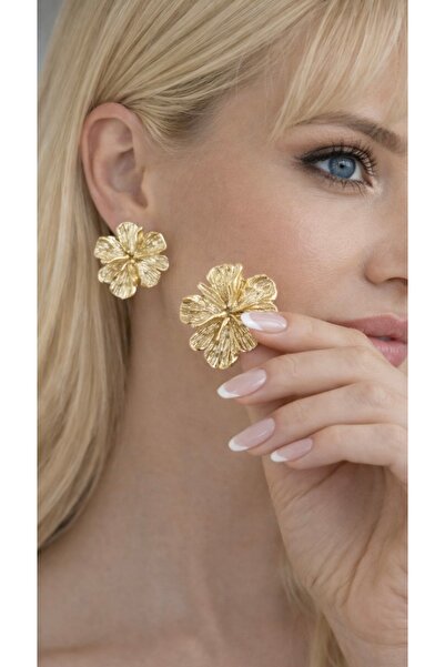 Dropaksesuar Çiçek Detay Küpe