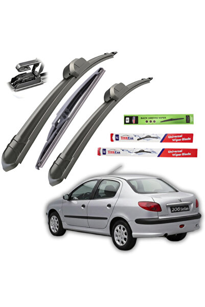 TEAMCAR Ștergătoare de parbriz Peugeot 206 (1998-2012) Sedan Set complet de p...