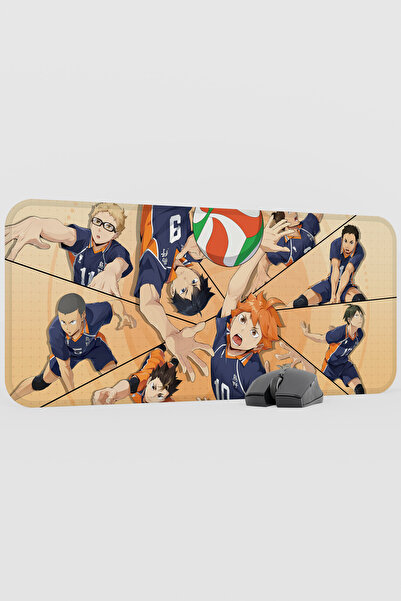 mousepad bastir لوحة ماوس هايكيو أنيمي V3 - مقاس 70×30 سم، قاعدة مطاطية كبيرة...